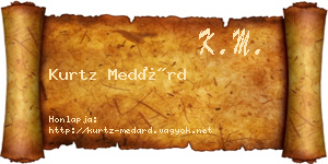 Kurtz Medárd névjegykártya